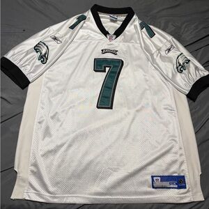 Size 54 Philadelphia Eagles NFL Michael Vick #7 Reebok Onfield White Jersey